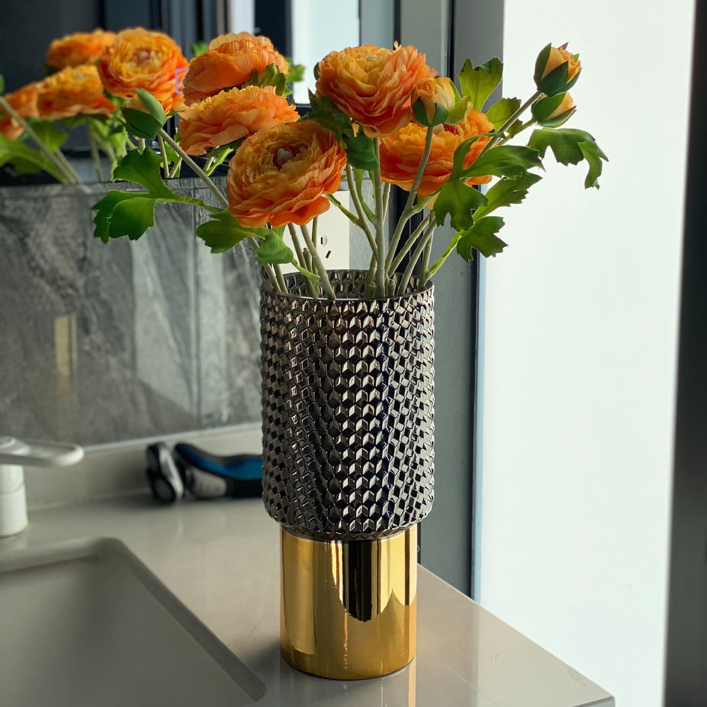 Golden Glass Vase