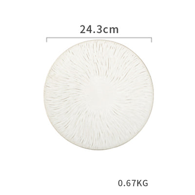 Ceramic Western Dinner Plate  White