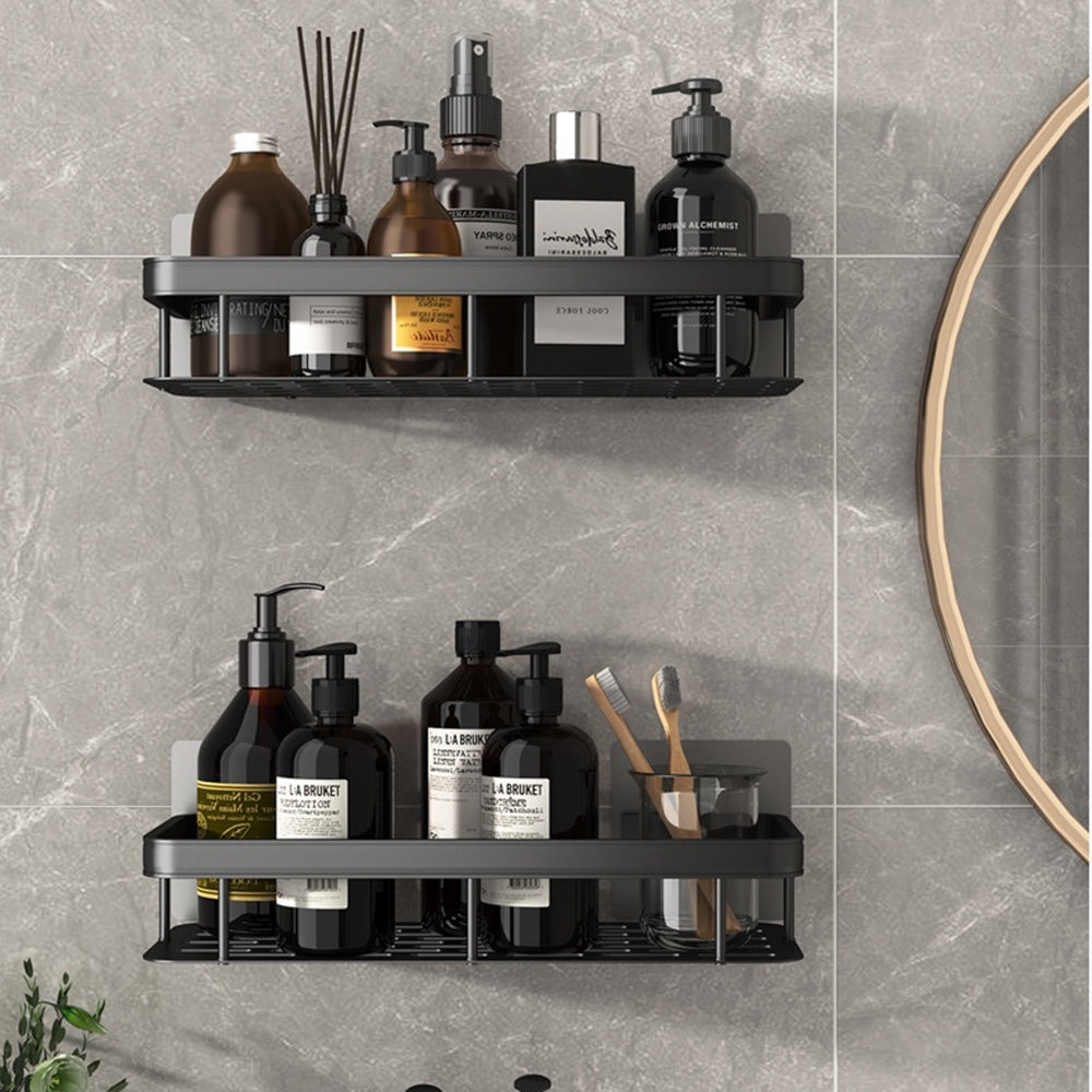 Space Aluminum Shelf Bathroom Black