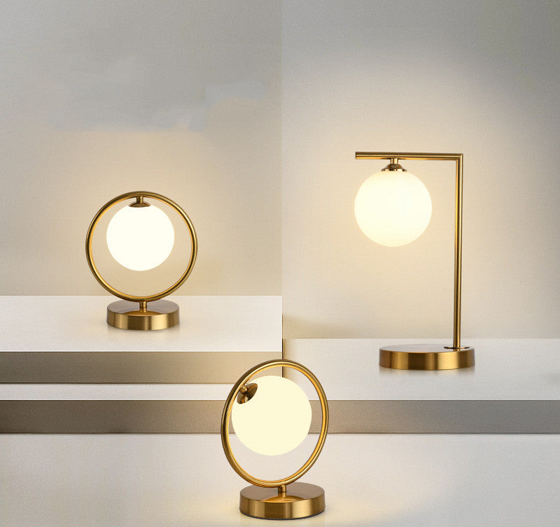 Glass Ball Table Lamp Gold