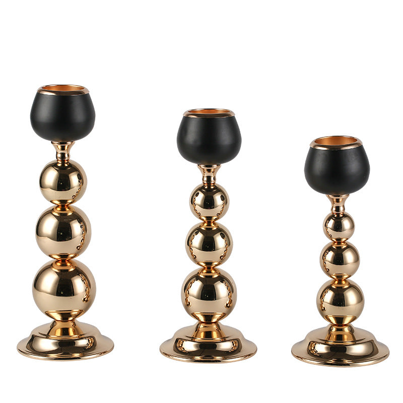 Bullet Candle Holder Black/Gold