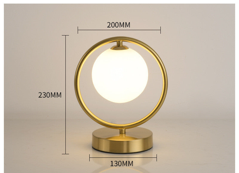 Glass Ball Table Lamp Gold