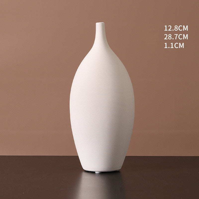 White Ceramic Dried Flower Vase