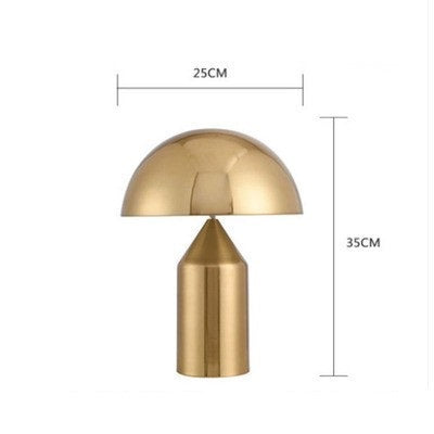 Metall-Pilz-LED-Tischlampe Gold/Weiß/Schwarz