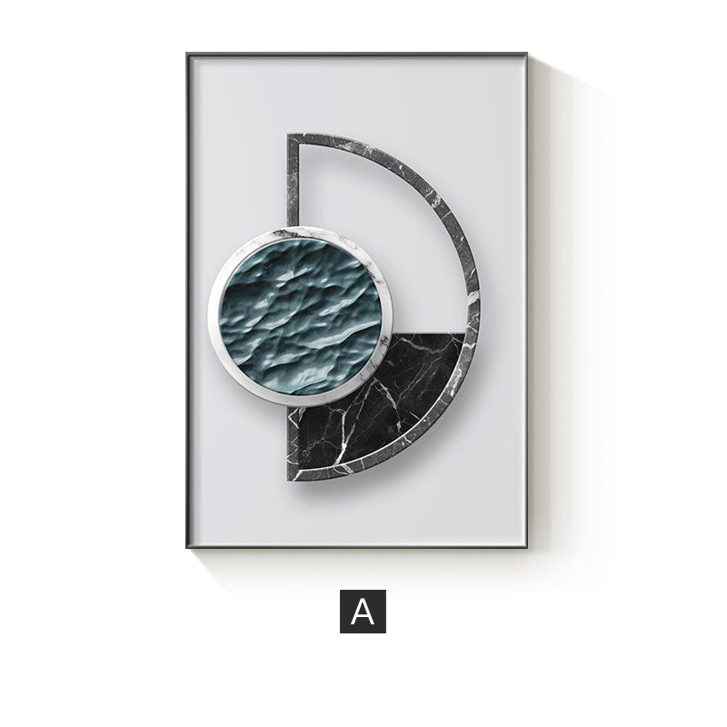 Abstract Geometric Canvas Painting Picture / Wall Poster