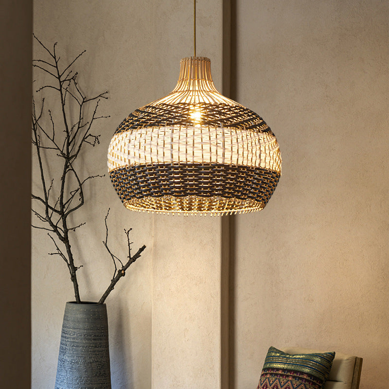 Nordic Creative Design Cafe Rattan Chandelier