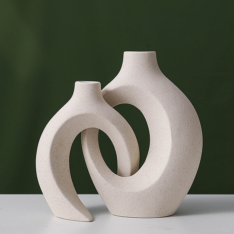 Snuggle Combination White Matte Vase - Kayluz Home