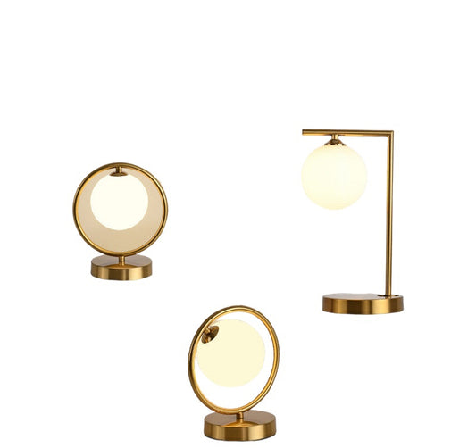 Glass Ball Table Lamp Gold